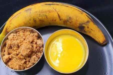 പഴവും ശർക്കരയും നെയ്യും മാത്രം മതി അടിപൊളി പലഹാരം തയ്യാറാക്കാം. Easy Banana Halwa (Kerala Style Inspired)