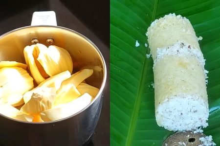 Raw Jackfruit Puttu (Idichakka Puttu)