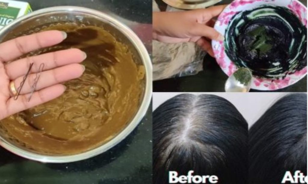 Natural Herbal Hair Dye Making