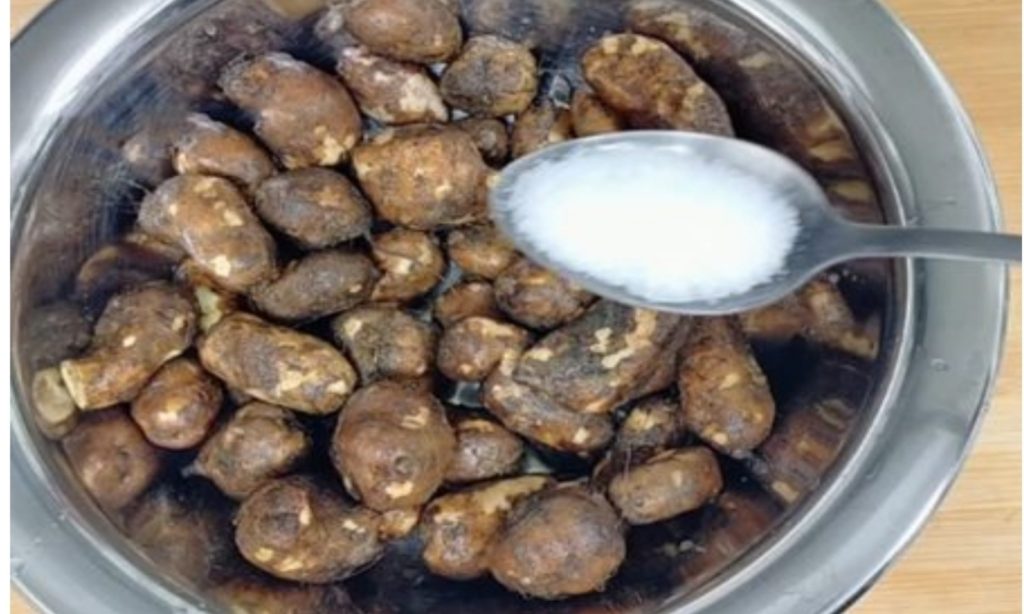 Chinese Potato Or Koorkka Cleaning Easy Tip