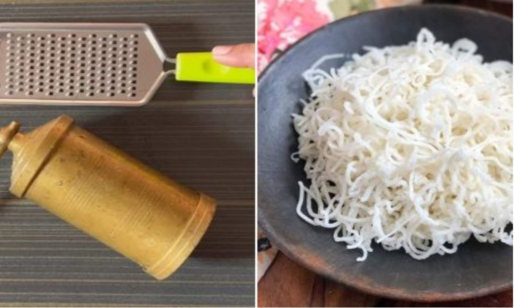Idiyappam Making With Cheese Grater