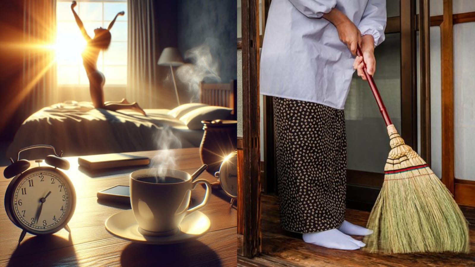 Is it good to sweep the house as soon as you wake up in the morning?