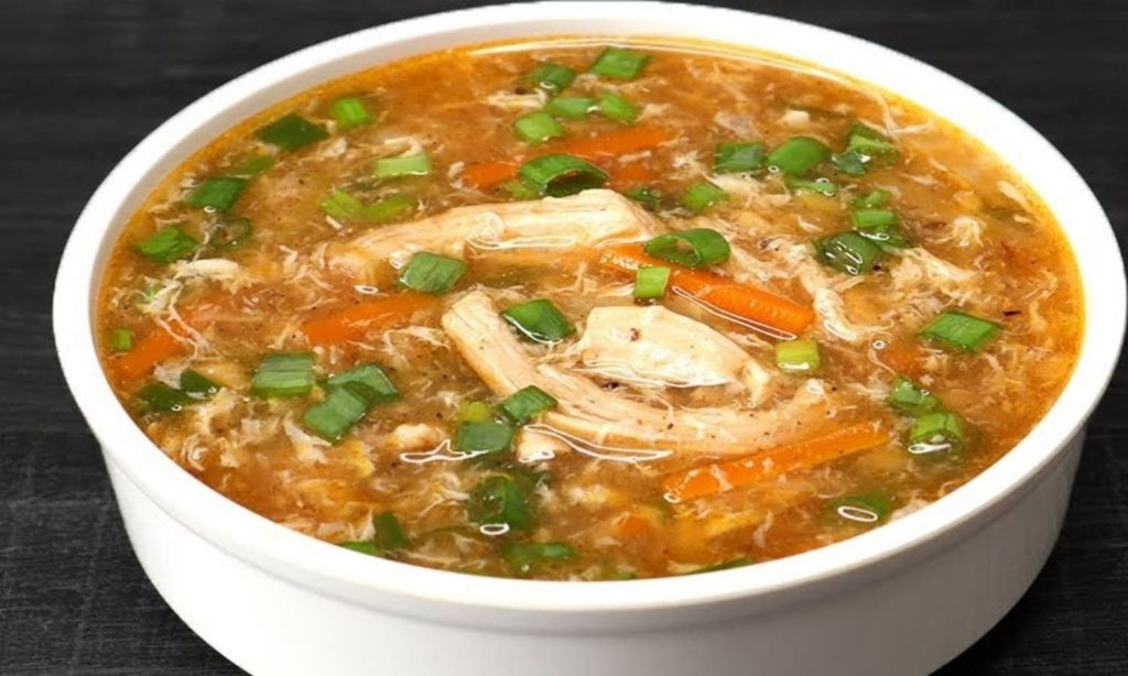 Hot and sour chicken soup
